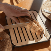 Tábua Migalheira Lume Plástico e Bambu Preto 33cm